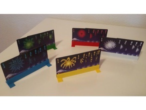 hanabi-Karten-Halter Spielzeug & game Zubehör card-Inhaber hanabi 3d print model - Mito3D