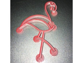 flamingo Schlüsselanhänger Tiere Tier keychain 3d print model - Mito3D