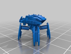tempest walker mk1 model robots mech miniature railgun robot tabletop wargaming 3d print model - Mito3D