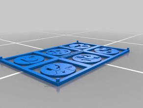 6x base de superposition - navire 25mm jouets & accessoires jeux la basetoppers jeu plateau l'infini miniature l'espace dessus table wargaming 3d print model - Mito3D