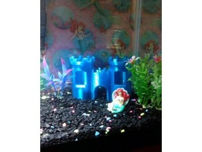 aquarium castle 3d printing ariel fish mermaid tank toys 3d print model - Mito3D