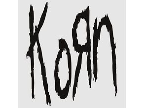 korn logotipo 3d a música 3d print model - Mito3D