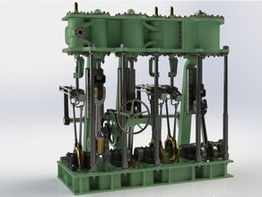 triple expansion marine steam engine update 13 engineering 3d print model - Mito3D