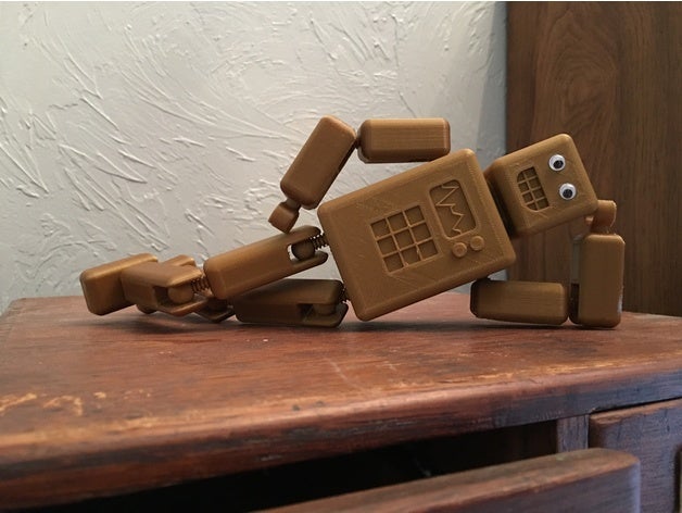 rétro robot modèles boule de rotule joint à ball jointed doll amusant articulé modèle le jouet 3D print model - Mito3D