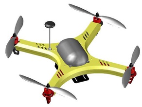 dji f450 de la cubierta r c vehículos quad quadcopter 3d print model - Mito3D