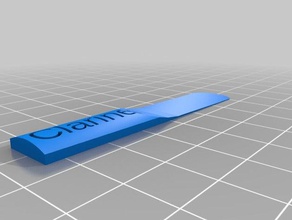my clarinet reed 1 music customized 3d print model - Mito3D