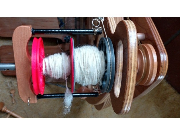 clique duas vezes bobina ashford alegria roda de fiação diy 3D print model - Mito3D