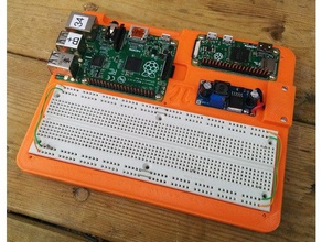 breadboard - raspberry pi prototipo di scheda l'elettronica zero w 3d print model - Mito3D