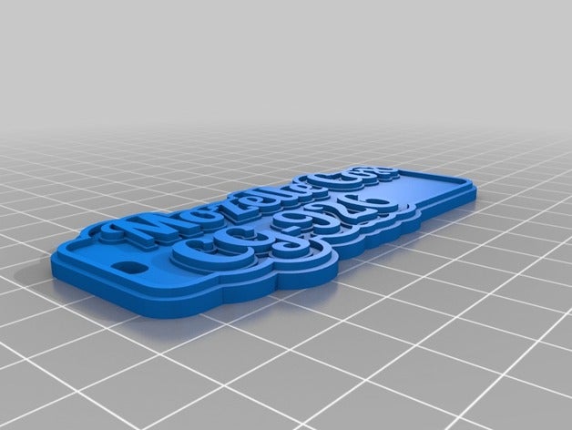 cox tag de porte-clés personnalisé 3D print model - Mito3D