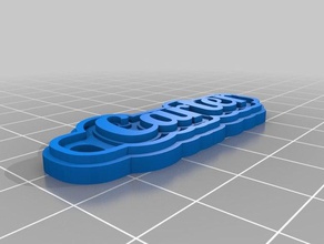 carter keychains customized 3d print model - Mito3D