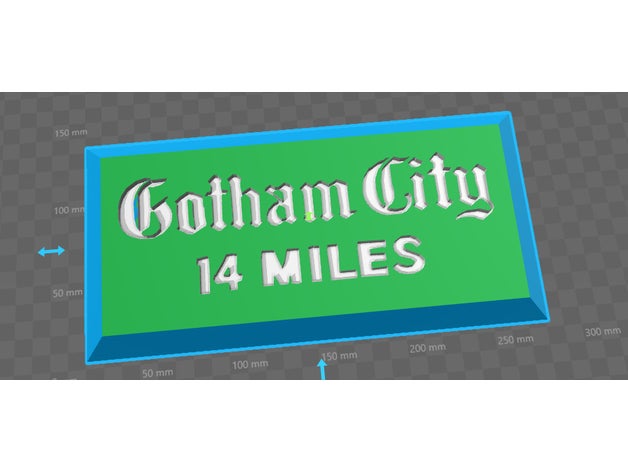 la ciudad de gotham signo props batman 1966 cartel calle 3D print model - Mito3D