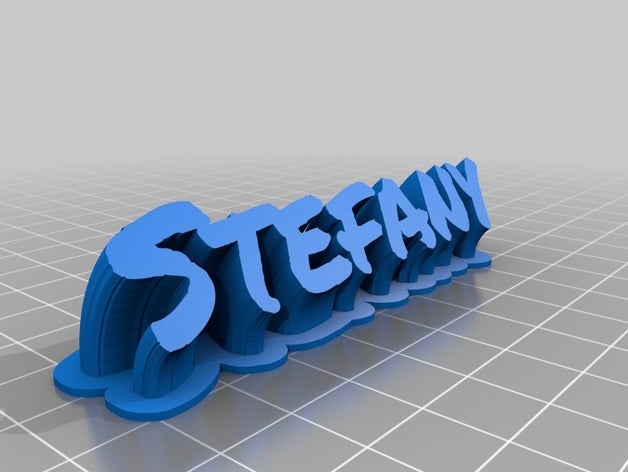 my customized sweeping name plate office 3D print model - Mito3D