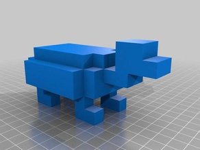best ever turtle creatures 8-bit fun minecraft animals 3d print model - Mito3D