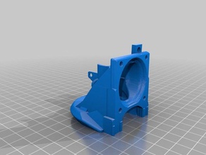 e3d titan universal dual fan mount 3d printer parts 5015 duct deal radial 3d print model - Mito3D