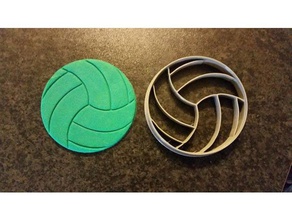 voleibol cortador de cookie 3d cortadores 3d print model - Mito3D