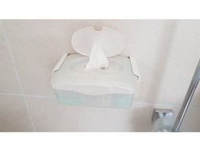 duvar ıslak tuvalet kağıdı kutusu monte edin banyo badezimmer aksesuarları feuchtt cher tutucu wallmounted duvara wandhalterung 3d print model - Mito3D