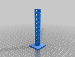 makergeeks petg temp calibration tower 3d printing tests customized 3d print model - Mito3D
