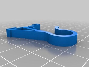 queda do teto de um cabo extensão clip partes o gancho 3d print model - Mito3D