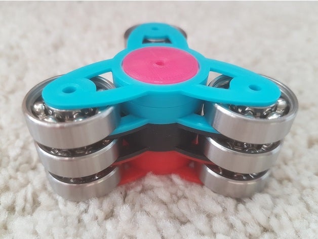 main spinner fidget roulements extérieurs sketchup fichiers fournis des outils à minimaliste toupie jouet tri 3D print model - Mito3D