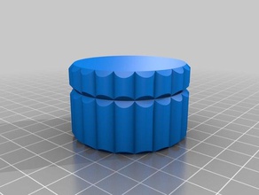 virtical geriffeltes Feld Container box Gewinde 3d print model - Mito3D