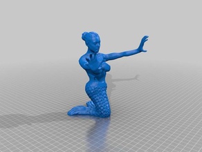 Meerjungfrau geglättet remix Skulpturen 3d print model - Mito3D