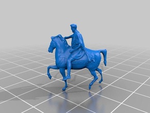 marcus aurelius mounted horse sculptures emperor roman rome statue 3d print model - Mito3D