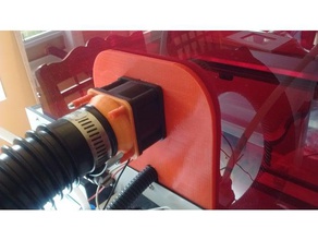 bibo2 hood vent engraving fumes using 40mm fan 3d printing duct bibo laser 3d print model - Mito3D