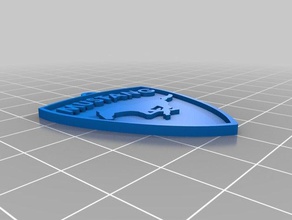 mustang logosu Anahtarlık keyfob anahtar zinciri 3d print model - Mito3D