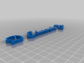 my customized text 3d print model - Mito3D