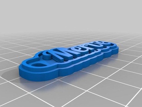 merve Schlüsselanhänger kundengebundene 3d print model - Mito3D