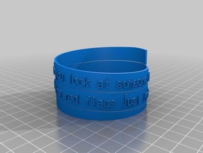 mon personnalisés en spirale poème bracelet de marque 2 art personnalisé 3d print model - Mito3D