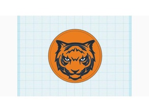 waynesville r-vi-tiger-logo v1 Münzen und Abzeichen Münze Schichten logo missouri multicolor r-6 r-vi tiger 3d print model - Mito3D