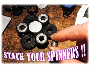 stack your spinners combine multiple spinner pin hub axle mechanical toys 608 bearing bearings cap caps fidget gear gears grip rim stacking tri 3d print model - Mito3D