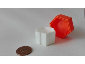 hexagon box - Organisation 3d print model - Mito3D