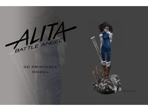 gally - battle angel alita model robots anime cartoon girl manga movie robot 3d print model - Mito3D