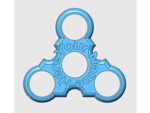 real spinner - your name here toys & games 3d print model - Mito3D
