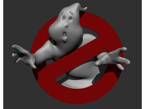 ghostbusters logo v2 - 2 colors models boo busters fantome film ghost ghostbuster movie phantom plaque sos sign 3d print model - Mito3D