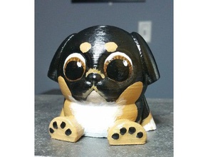 filhote de cachorro moeda bancária recipientes banco bonito cão penny titular 3d print model - Mito3D