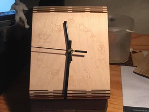 plywood clock art 3d print model - Mito3D