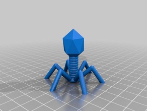 my customized bacteriophage t4 biology 3d print model - Mito3D