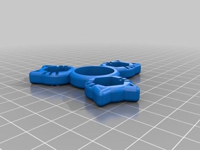 triple cat 3 8 tuerca de fidget spinner juguetes mecánicos personalizado 3d print model - Mito3D