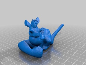 mutant bunny art 3d print model - Mito3D
