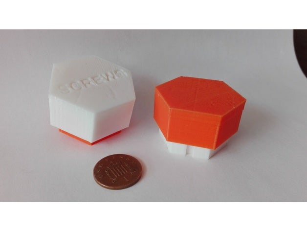 größer hex-Feld - Organisation box container hex 3D print model - Mito3D