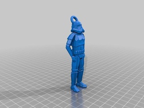 stormtrooper lowpoly kay yüzük Anahtarlık 3d print model - Mito3D