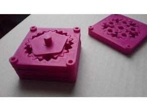 stackable planetary gearbox parts gears openscad parametric preassembled 3d print model - Mito3D