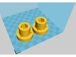 flange porca techb v30 3d impressora A impressão 3dprintable arquitetura fabricantes makerspace 3d print model - Mito3D