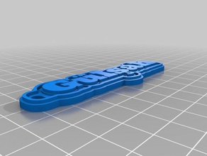 özelleştirilmiş çok satırlı etiket anahtarlığım Anahtarlık 3d print model - Mito3D