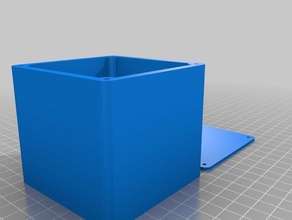 70mm cube-Deckel 15 mm rad Schraube Löcher diy kundengebundene 3d print model - Mito3D