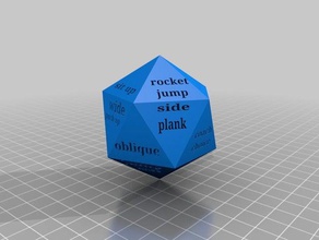 workout dice sport & outdoors tinkercad 3d print model - Mito3D