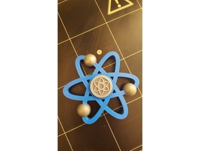 atom fidget spinner 15mm steel ball mechanical toys hand toy 3d print model - Mito3D